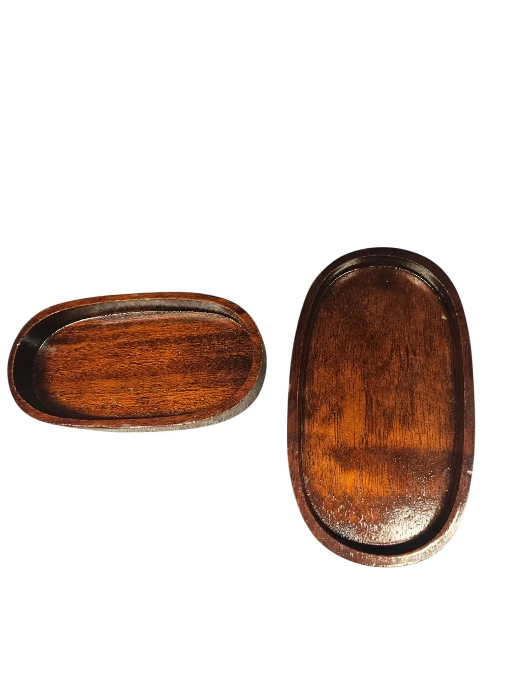 Handcrafted Wooden Oval Trinket Box with Inlaid Fruit Motif